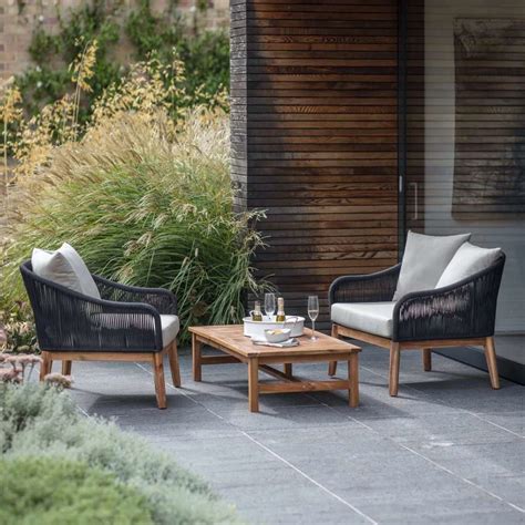 Any of our garden chairs will be perfect for relaxing and disconnecting, both on the days when we love the sun and indoors on. Black Polyrope & Wood Garden Armchair & Table Set ...