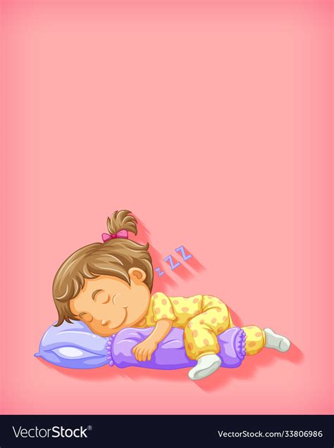 cute girl sleeping cartoon character isolated vector image