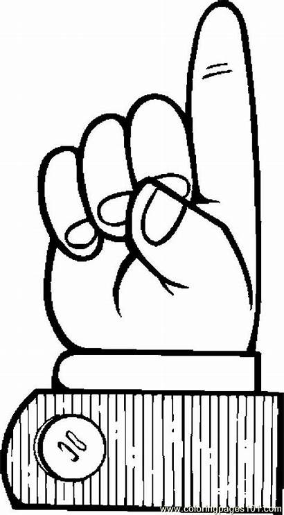 Finger Coloring Pointing Pages Printable Fingers Hands