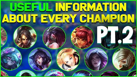 More Useful Information About Every League Of Legends Champion Pt2