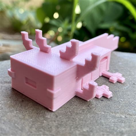 Stl File Articulated Minecraft Axolotl 🦎・3d Print Design To Download・cults