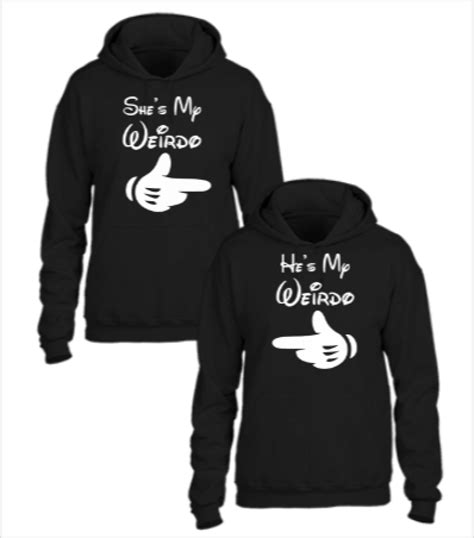 she is my weirdo he is my weirdo couple hoodies | Couples hoodies, Hoodies, Matching sweatshirts