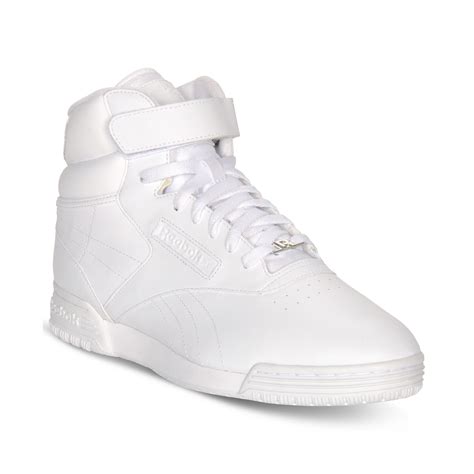 Reebok exofit mid casual sneakers in white/white (white) for men