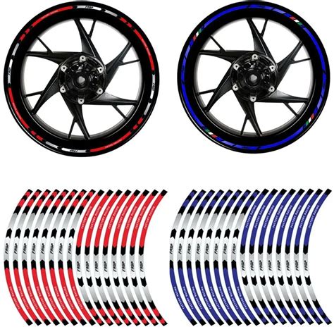 16pcs 17 18 Strips Motorcycle Wheel Stickers Car Reflective Rim Tape