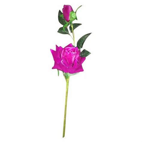 Polyesterplastic Artificial Pink Rose Bud Stick 2 At Rs 50piece In Delhi