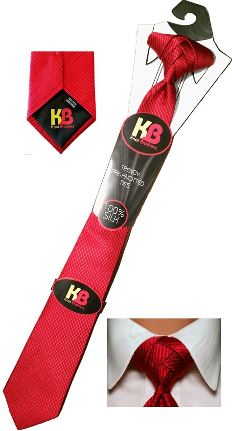 knot brothers knot brothers pre knotted red eldredge tie knot pre tied tie for men with