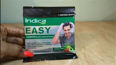 Indica Easy Minutes Shampoo Based Hair Colour Review Youtube