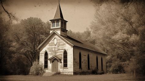 Old Country Church In Sepia Background Pictures Of Old Country