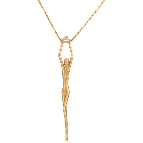 Carrera Y Carrera Diamond Gold Nude Figure Pendant Necklace At Stdibs