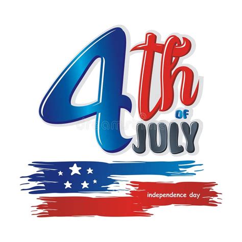 Happy 4th Of July Usa Independence Day Vector Design Stock Vector