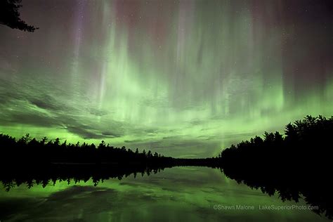 Aurora Borealis Northern Lights In The Upper Peninsula Of