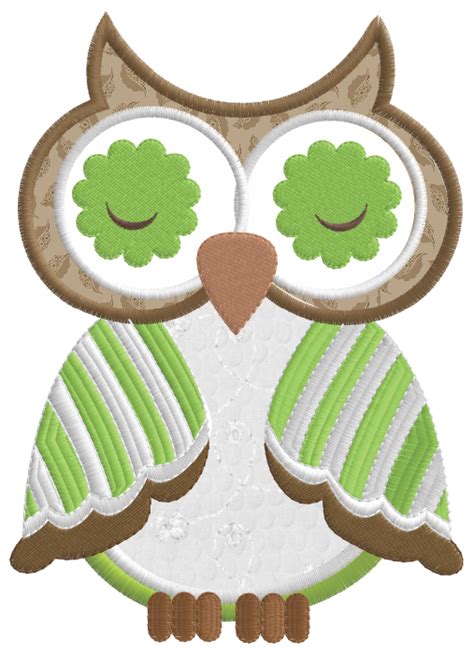 Owl Applique Machine Embroidery Owl Design Listing