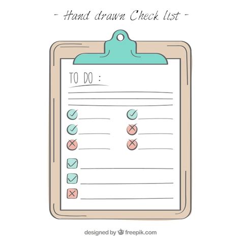 Checklist Drawing