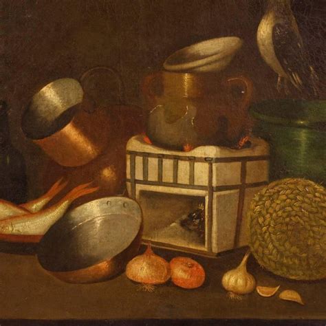 Spanish Still Life Painting Oil On Canvas With Gilt Frame From 20th
