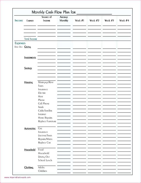 Home Budget Forms Free Printable Printable Forms Free Online