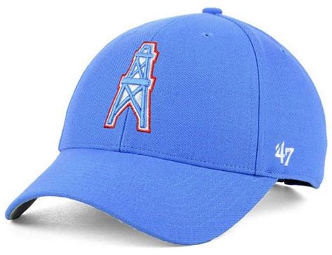 Houston Oilers Mvp Periwinkle Legacy Throwback Hat Cap Adult Mens