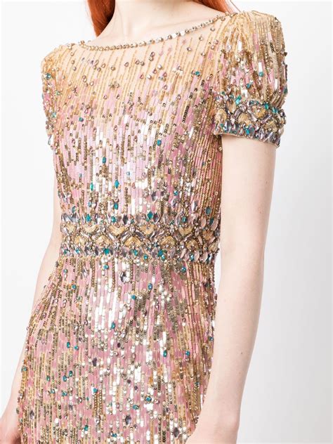 Jenny Packham Sungem Sequin Embellished Maxi Dress Farfetch