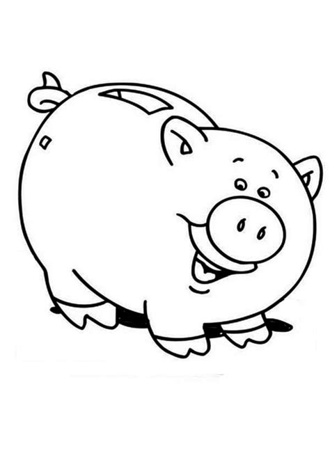 Money Piggy Bank Coloring Pages Sketch Coloring Page