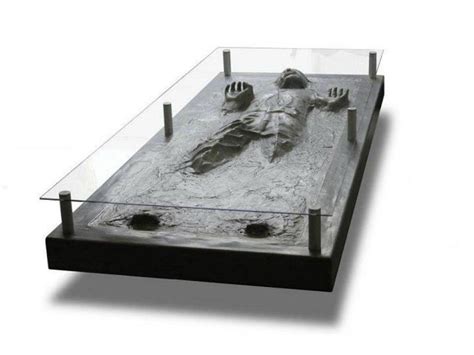 (who wouldn't want a coffee table with a base made of asteroids and the. Han Solo in Carbonite Coffee Table | Gadgetsin