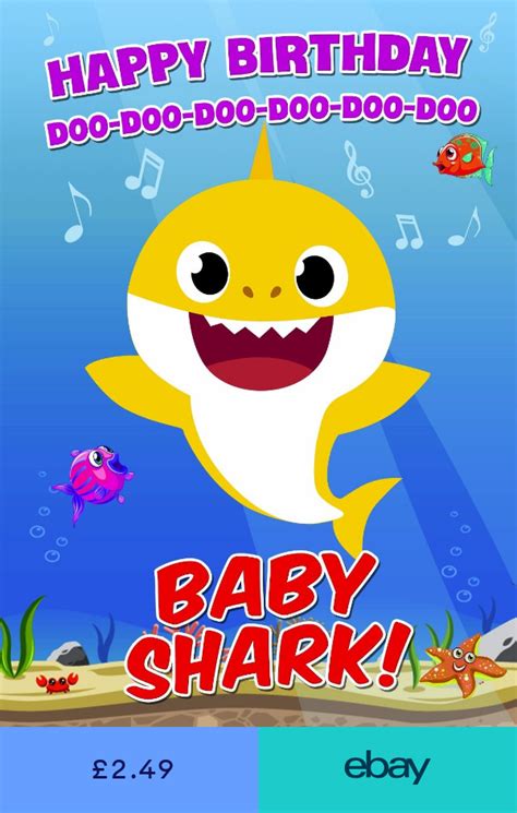 Baby Shark Doo Doo Mummy Birthday Card Home And Garden Greeting Cards