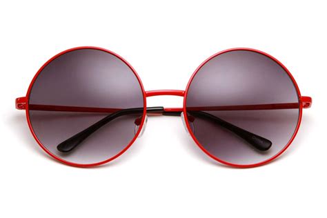 walker large circle frame sunglasses in red sunglass frames circle frames sunglasses