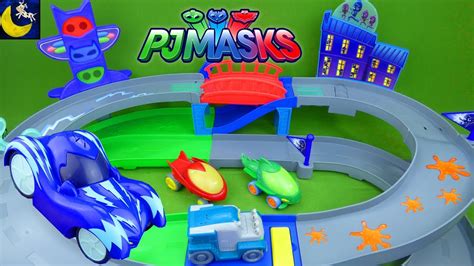 Pj Masks Toys Nighttime Adventures Rev N Rumblers Race Track Playset