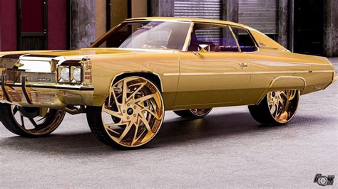 1972 Chevy Impala Donk Gets The Gold Fever Looks Like A Giant Nugget