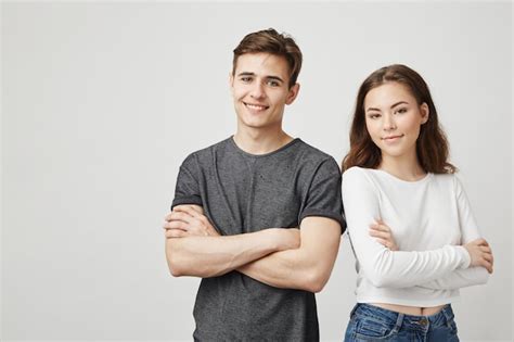 Free Photo Picture Of Two Friends Standing Next To Each Other