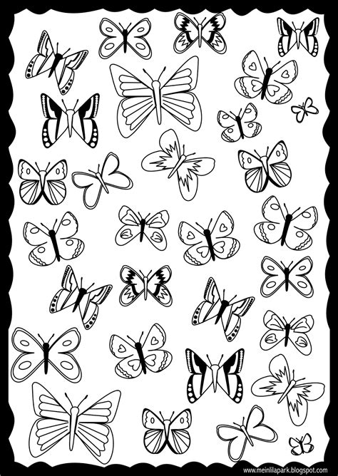 Free Printable Butterfly Coloring Page Ausdruckbare Ausmalseite Freebie