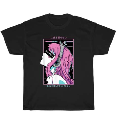 Aesthetic Vaporwave Crazy Waifu Japanese Anime Girl T Shirt Unisex