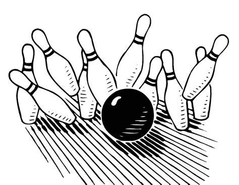 Free Bowling Pin Clipart Black And White Download Free Bowling Pin