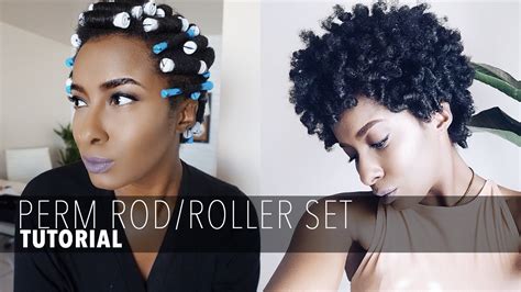 Suitable for curly hair, this straightener is often used as a perm. PERM ROD/ROLLER SET ON SHORT NATURAL HAIR - YouTube