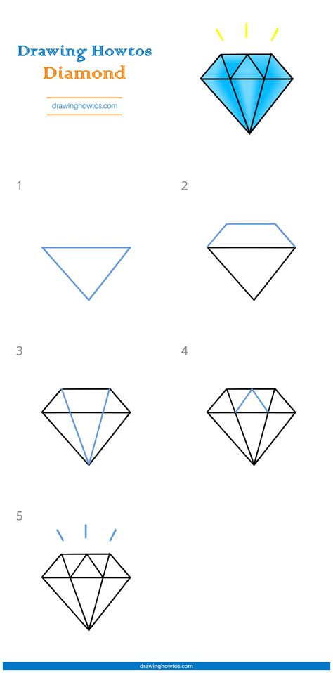 How do you draw a cool cartoon robot? How to Draw a Diamond - Step by Step Easy Drawing Guides ...