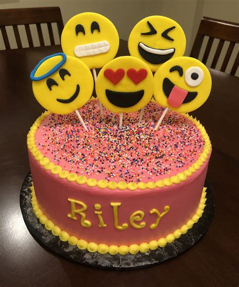 Emoji Birthday Cake For Rileys Birthday Celebration 😍😆😜 Its A Double