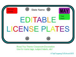 500 x 192 png 58 кб. Editable license plates for road trip theme (With images ...