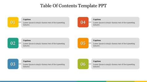 Download Table Of Contents Template For Presentation