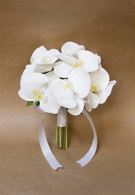 Jennysflowershop 8w Real Touch Orchid Bouquet With Etsy