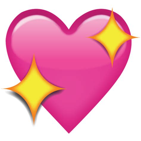 Sparkling Pink Heart Emoji Png