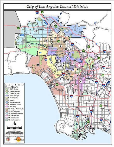 La City Council District Map La City District Map California Usa
