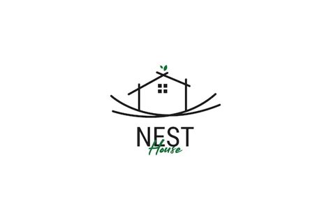 Premium Vector Flat Nest Home Logo Design Vector Template Illustration