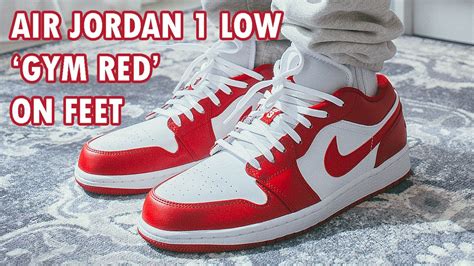Air Jordan 1 Low Gym Red Review On Feet With Different Pants Youtube