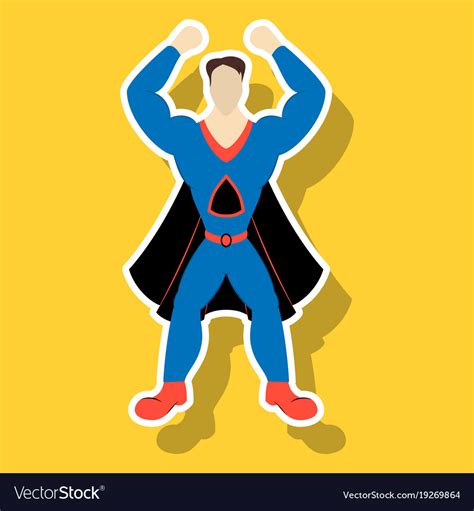 Superhero Cartoon Icon With Superman Royalty Free Vector