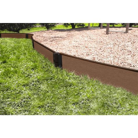 Playground Border Edging 16 Ft X 1 Inch Straight Brown Composite Wood