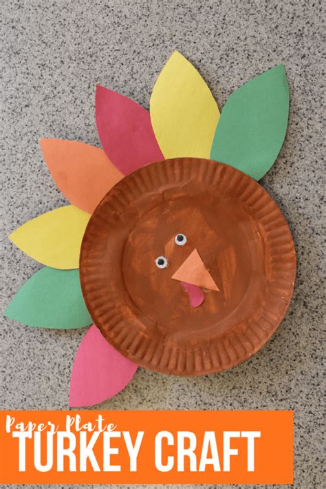 Paper Plate Turkey Craft For Kids Free Turkey Template Live Well