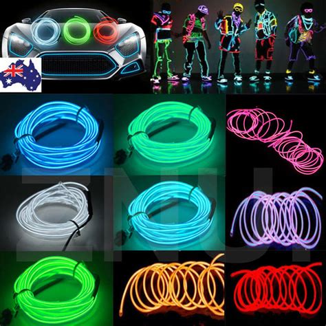 1m3m5m El Strip Wire Flexible Led With Battery Powered Controller