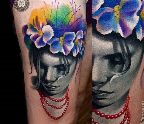 Flowers Face Tattoo By A D Pancho Post 14317