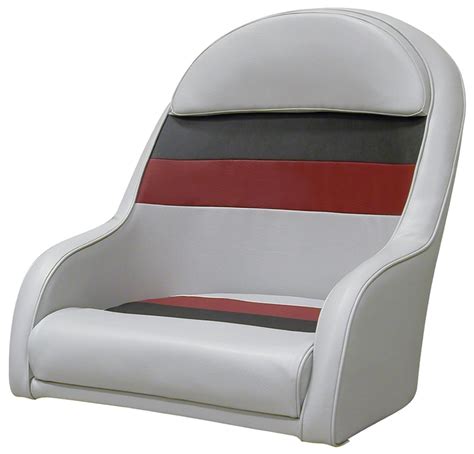 Wise Deluxe Pontoon Bucket Seat Grayredcharcoal 8wd120ls 1012 Seating