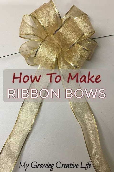 How To Make Ribbon Bows My Growing Creative Life Christmas Bows Diy Homemade Bows Diy
