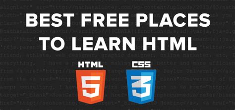 Best Free Places To Learn Html And Css Nathan Allotey Official Site
