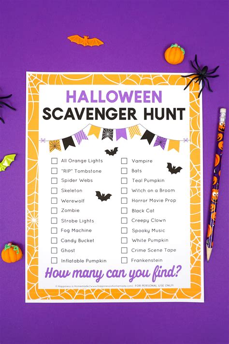 Free Printable Halloween Scavenger Hunt Printable Word Searches